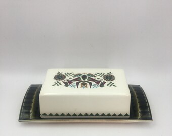 Vintage Butter Dish, Palissy Butter Dish, cheese Keeper, Made in England, Retro Kitchen