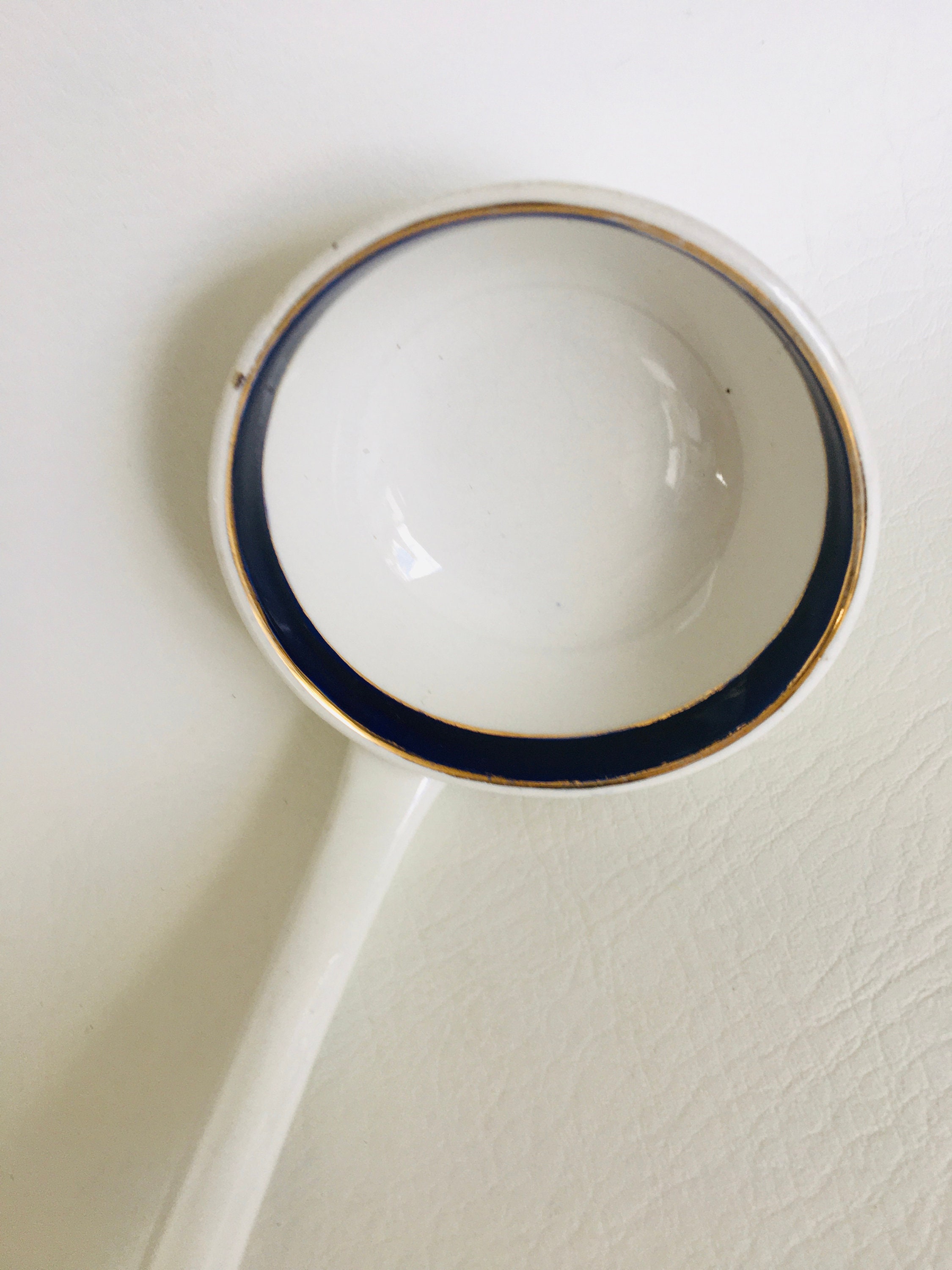 Antique Victorian Ceramic Ladle Blue/ White & Stonier Etsy