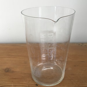Antique Glass Measuring jug, Domestic Measure Cup, Vintage Apothecary, science/Kitchen measuring flask, Farmhouse Kitchen