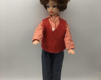 Vintage Sindy Doll 1960s Out & About Outfit Ref 12S56 Pedigree: NO Doll Trousers or Shoes