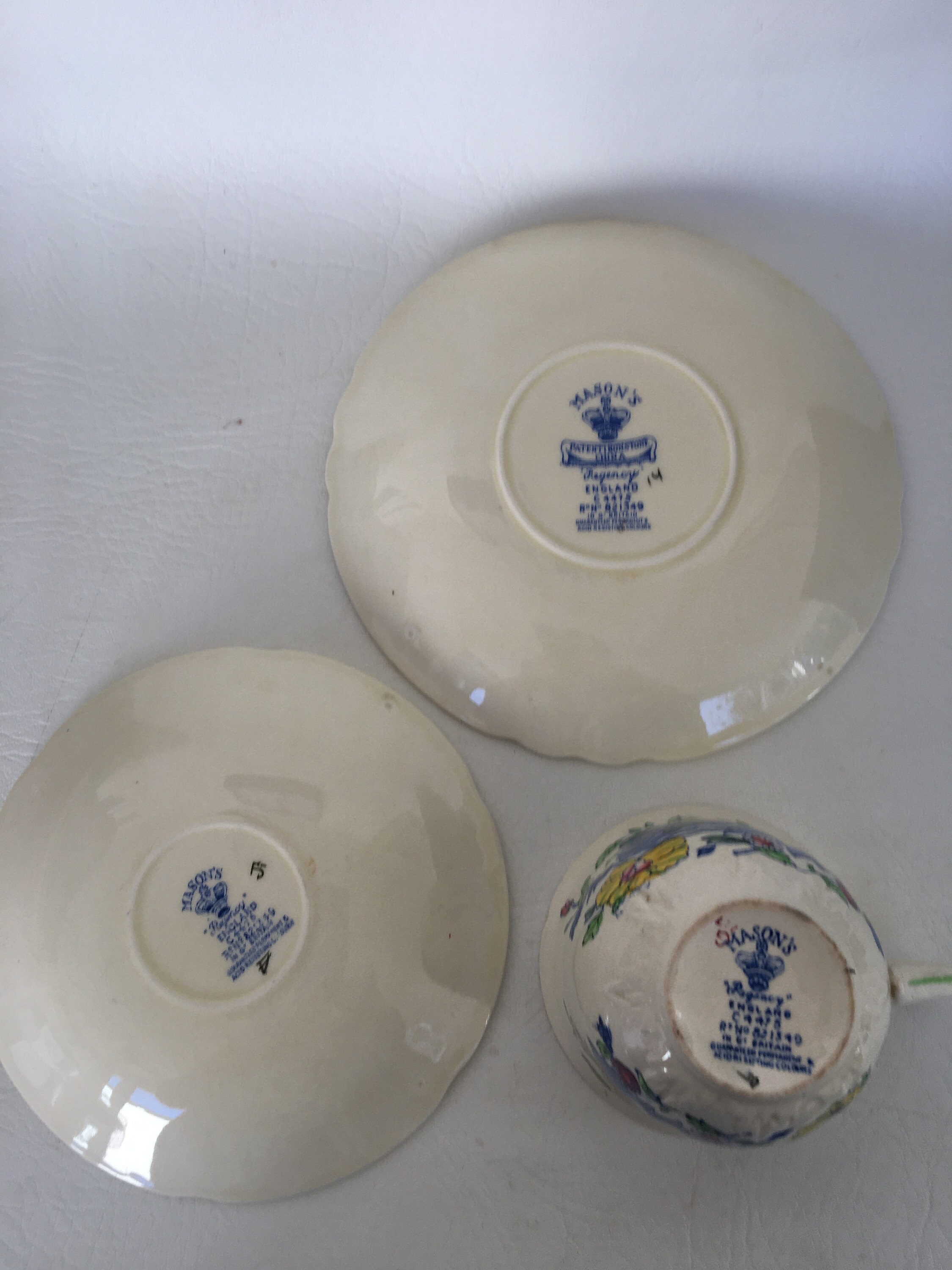 Vintage Masons Ironstone Tea Cup & Saucer Cake Plate Set Etsy