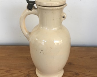 Pichet à bière ancien en grès, Kannenbeer Ltd Londres, Victorien Ironstone