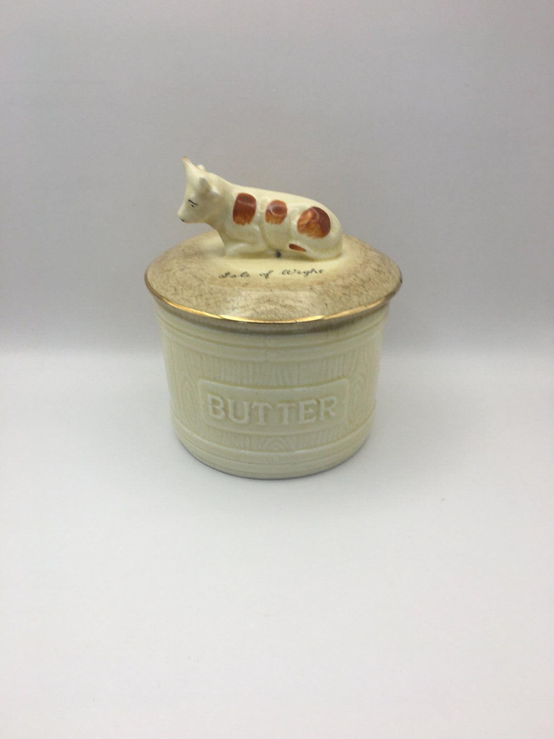 Vintage Jersey Cow Butter Dish Crown Devon Pottery Made in Etsy