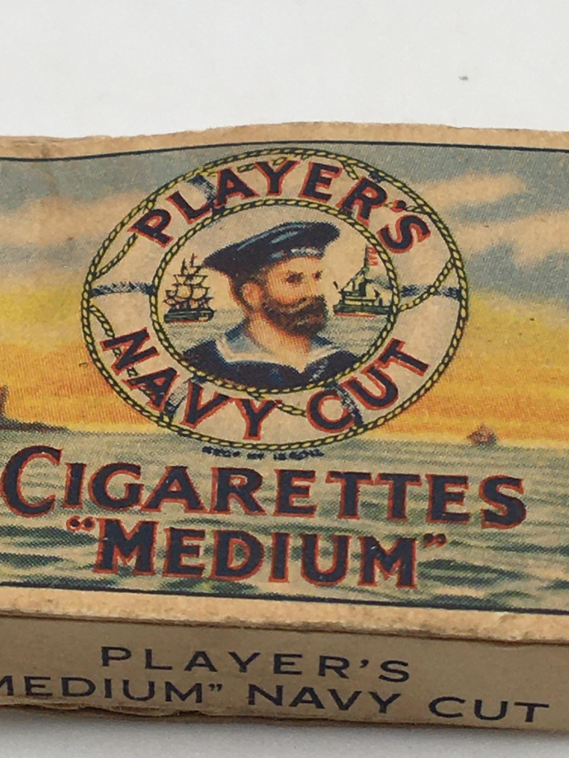 Vintage 1950s Miniature Cigarette Box, Advertising Navy Players Tobacco,  Collectors Memorabilia