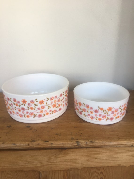 Vintage Pryrex Bowls, Arcopal France Bowls, Pyrex Serving Dishes 