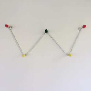 Vintage 1950s Coat Hooks, Sputnik Hooks, Retro Hooks, Industrial Hooks, Hat Hook, Bathroom, Hallway, Office Midcentury