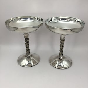 Vintage Sliver Plate Wine Goblets, Medieval Goblets, Chalice, Wedding Ceremony, Alter Cups, Falstaff Spain