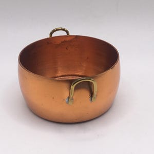 Miniature Copper Cooking Pan: Vintage Dollhouse Kitchen Decor