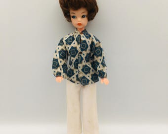 Vintage Sindy 1960s Springtime Blouse & Bell Bottom Trousers: NO DOLL