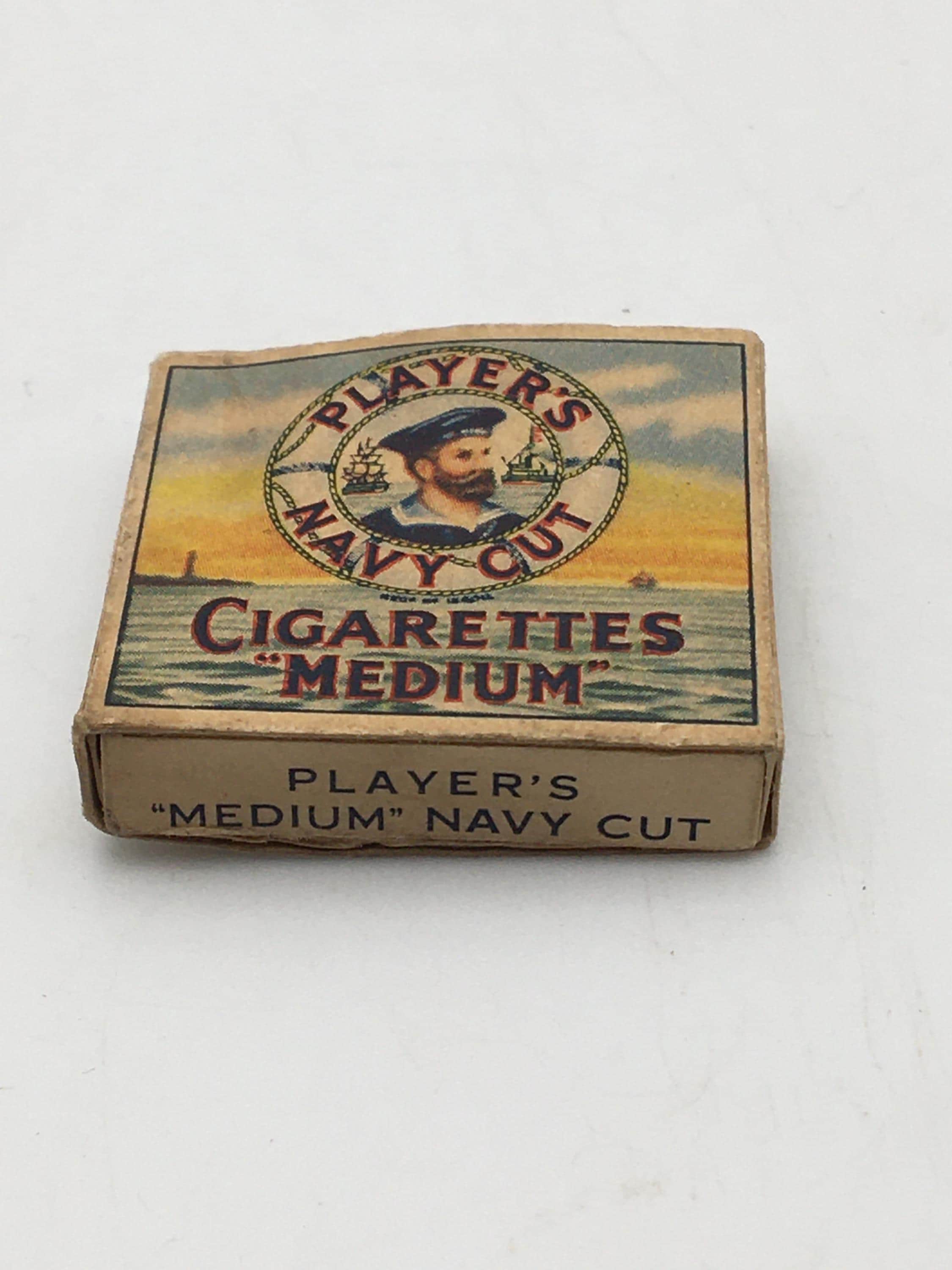 players navy cut cigarette box Vintage 1950s Miniature Cigarette Box, Advertising Navy Players Tobacco,  Collectors Memorabilia
