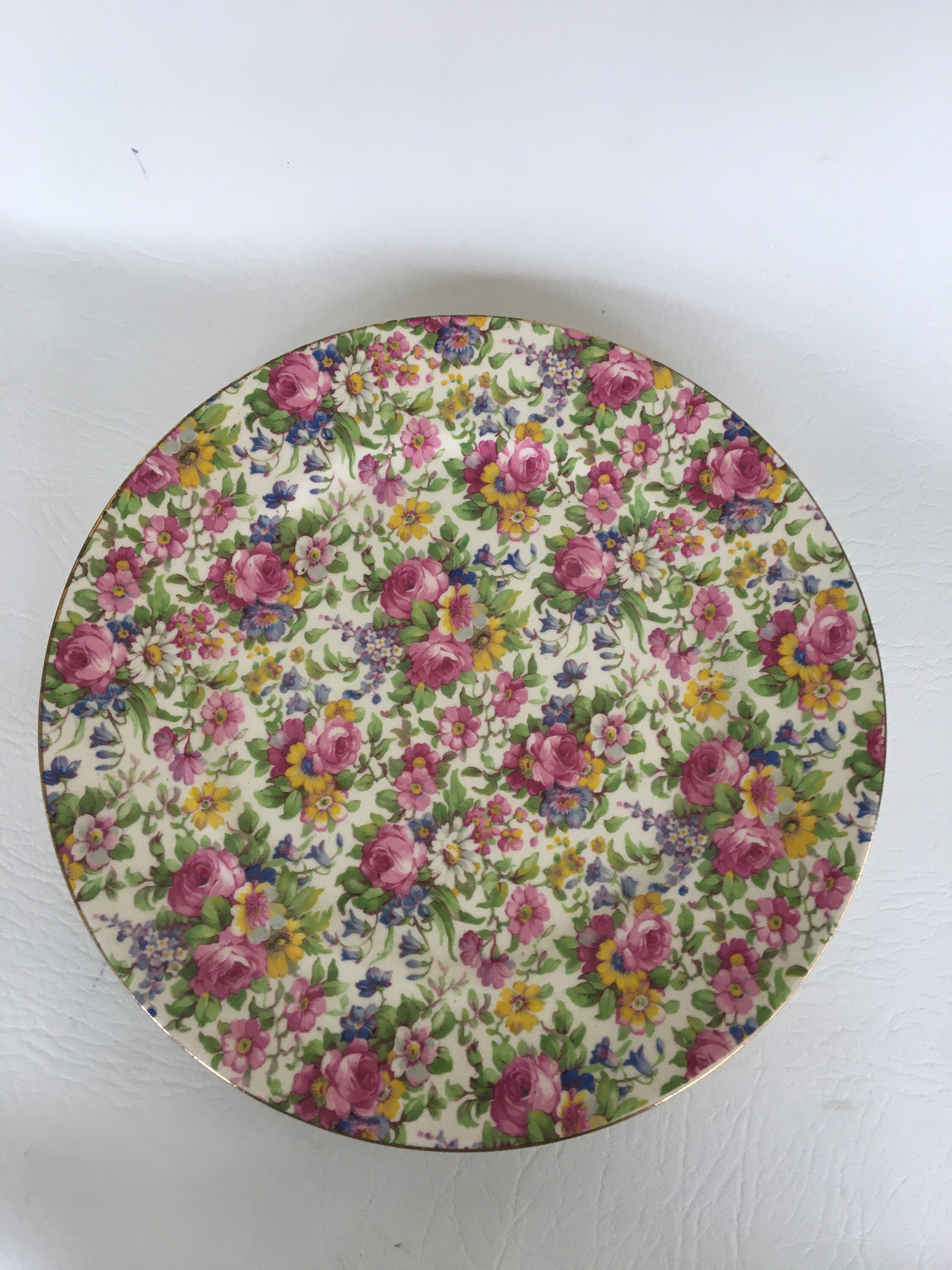 Royal Winton Summertime Chintz Cake/ Sandwich Plate 1950s Etsy