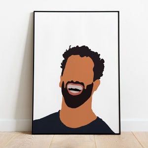 Daniel Ricciardo Formula 1 Printable Wall Art | Redbull | Mclaren | F1 Hand Drawn | Digital F1 Printable | F1 Poster| Drive to Survive |