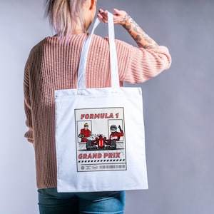 Formula 1 Tote Bag for fans, Gift for F1 fans, Formula 1, Drive to Survive, Mclaren F1, Mercedes F1, F1 merch