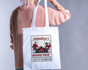 Formula 1 Tote Bag for fans, Gift for F1 fans, Formula 1, Drive to Survive, Mclaren F1, Mercedes F1, F1 merch