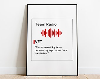 Sebastian Vettel Formula 1 F1 Printable Wall Art | Ferrari | F1 driver | Digital F1 Quote | F1 Poster| F1 Drivers | Funny Quote