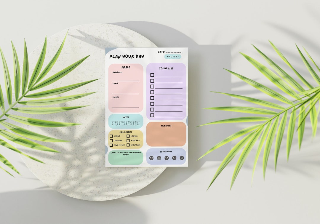 Daily Planner Printable | Habit Tracker | To-do List | Download and ...