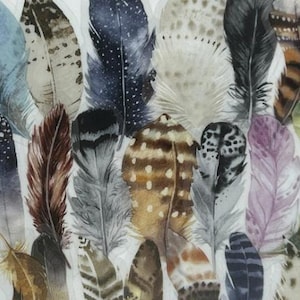 20/40 Transparent Watercolor Feather Sticker, Clear Transparent Multicolor Feather Decal for Mirror, Decoration, DIY Projects