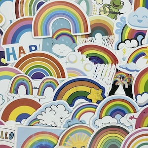 Vinyl Rainbow Sticker, Pride Sticker, Unique and Cute Rainbow Sticker, LGBT Rainbow Sticker Pack, Best Friend Gift, Party Favors