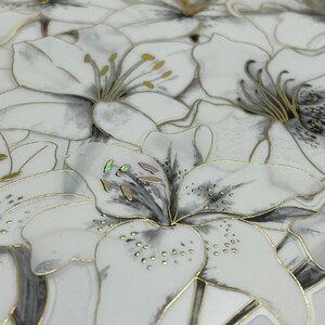10/20 große Lilie klar Aufkleber, weiße Blumenaufkleber, Vinyl Blumenkunst Natur Aufkleber, wasserdichtes Journal Scrapbook, Planer Aufkleber