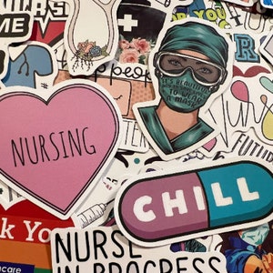 Pacchetto adesivi per infermieri, adesivo NHS, medico, farmacia, infermieristica, assistenza sanitaria, grazie infermiere NHS, adesivo chirurgico, regalo per studenti infermieri