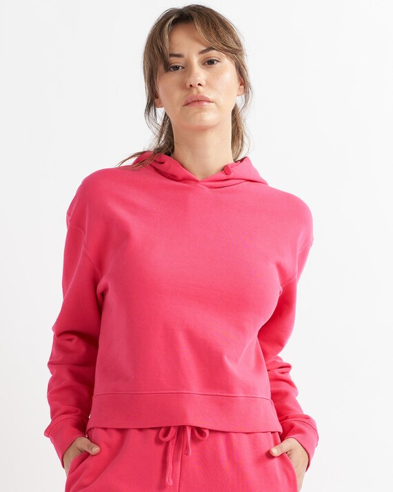 100 cotton cropped hoodie new arrivals