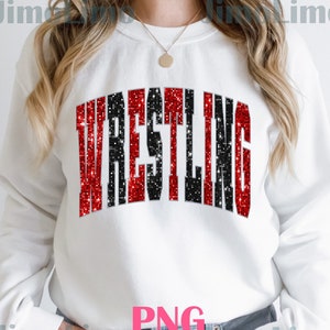 Glitter wrestling png retrò vintage finte paillettes glitter design file digitali Sport di wrestling