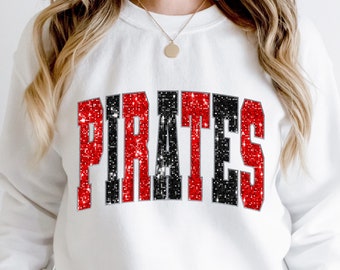 Piraten png Faux Glitter Pailletten PNG Retro Vintage Print Sublimationsdesign digital