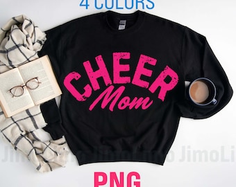 Cheer Mom PNG File, Retro Varsity Design (Digital Download)