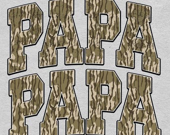 Retro Camo Papa PNG : Design universitaire vieilli (téléchargement numérique