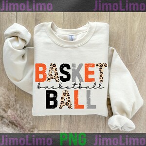 Basketball png file vintage distressed leopard Basketball mom digital sublimation sport design