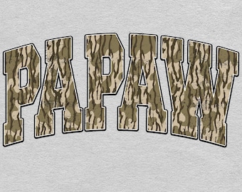 Papaw de camuflaje retro PNG: diseño universitario desgastado (descarga digital)