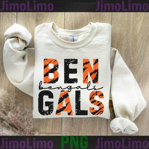 Bengals png distressed retro vintage letters files Bengal digital print sublimation sport design digital