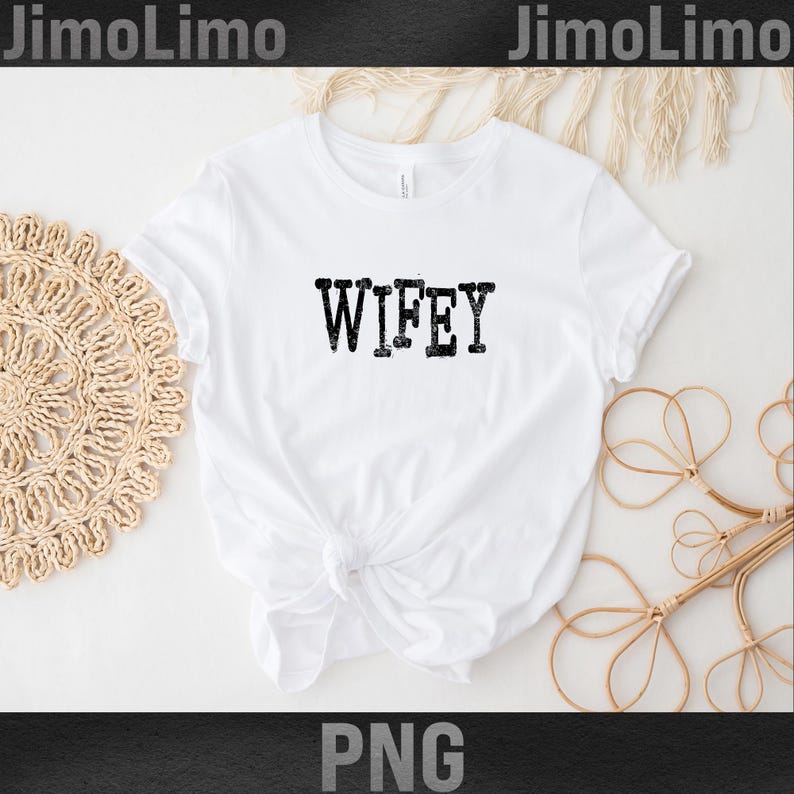 Retro Wifey PNG: Distressed Typography Design (digital Download - Etsy