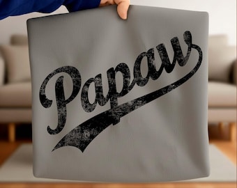 Papaw retro PNG: Diseño de escritura vintage desgastado, descarga digital