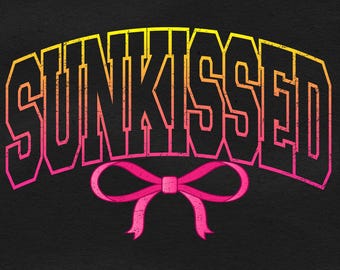 Retro Sunkissed Bow PNG: Vintage Summer Design (Digital Download