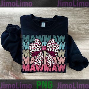 Mawmaw coquette bow png leopard checkered Mawmaw png retro vintage grunge design gift for Mothers day sublimation dtf digital png