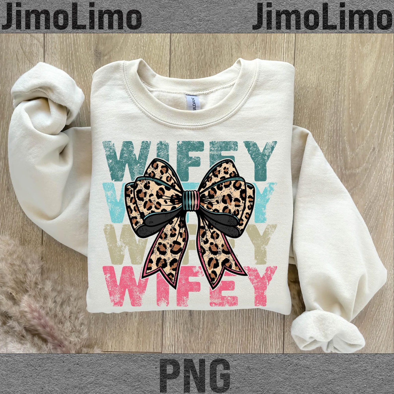 Retro Wifey PNG: Leopard Cheetah Print - Funny Wife Design (digital ...