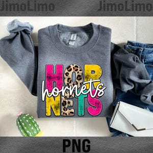 Hornets png distressed leopard cheetah pattern retro vintage letters files Hornet digital print sublimation design digital
