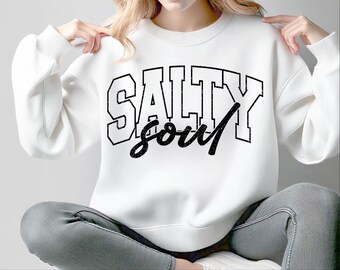 Salty Soul PNG: Design retrò da spiaggia in difficoltà (download digitale)