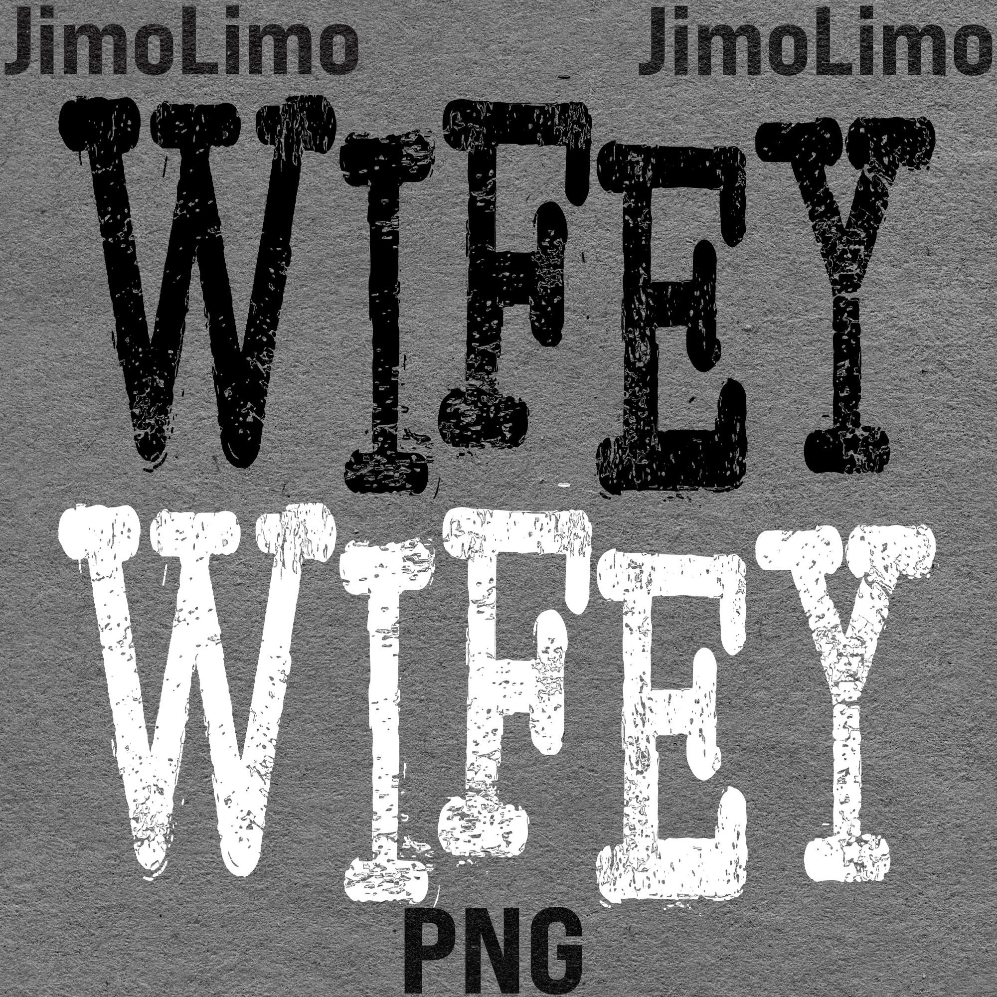 Retro Wifey PNG: Distressed Typography Design (digital Download - Etsy