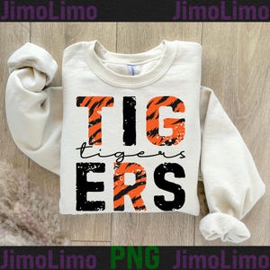 Tigers png distressed retro vintage letters files digital Tiger print sublimation sport design digital
