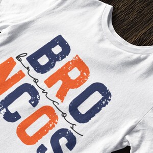 Bronco Png Distressed Retro Vintage Letters Files Broncos Digital Print ...