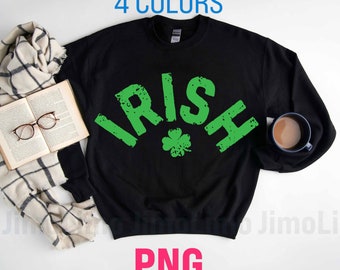 Distressed Irish Clover PNG, St. Patrick's Day Design (Digital Download)