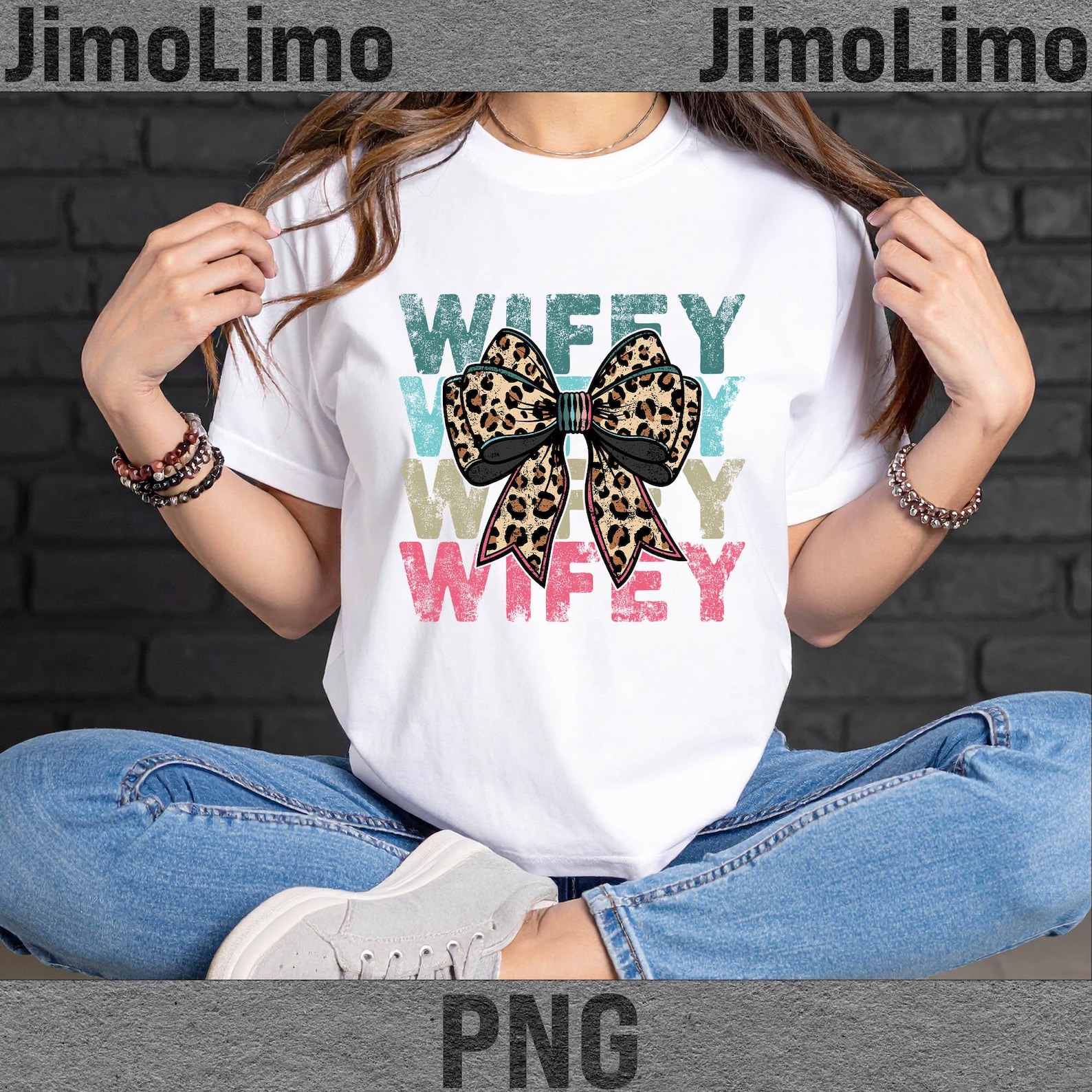 Retro Wifey PNG: Leopard Cheetah Print - Funny Wife Design (digital ...