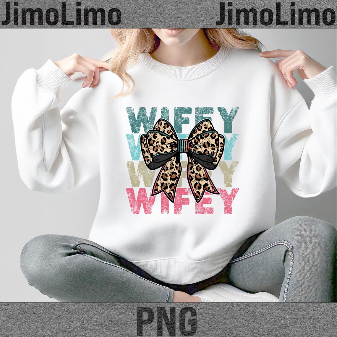 Retro Wifey PNG: Leopard Cheetah Print - Funny Wife Design (digital ...