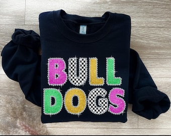 Bulldogs glamurosos PNG: Diseño de cuadros con brillantina de diamante (descarga digital)