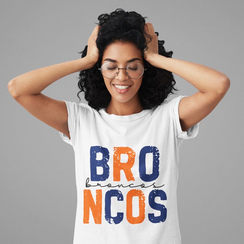 Bronco Png Distressed Retro Vintage Letters Files Broncos Digital Print ...