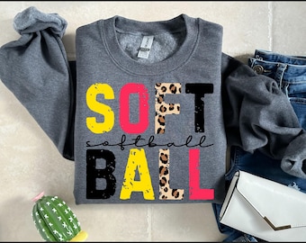 Softball png distressed leopard retro vintage letters files digital print softball season png sublimation sport design digital
