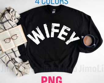 Wifey PNG, Distressed Retro Varsity Letters (Digital Download)