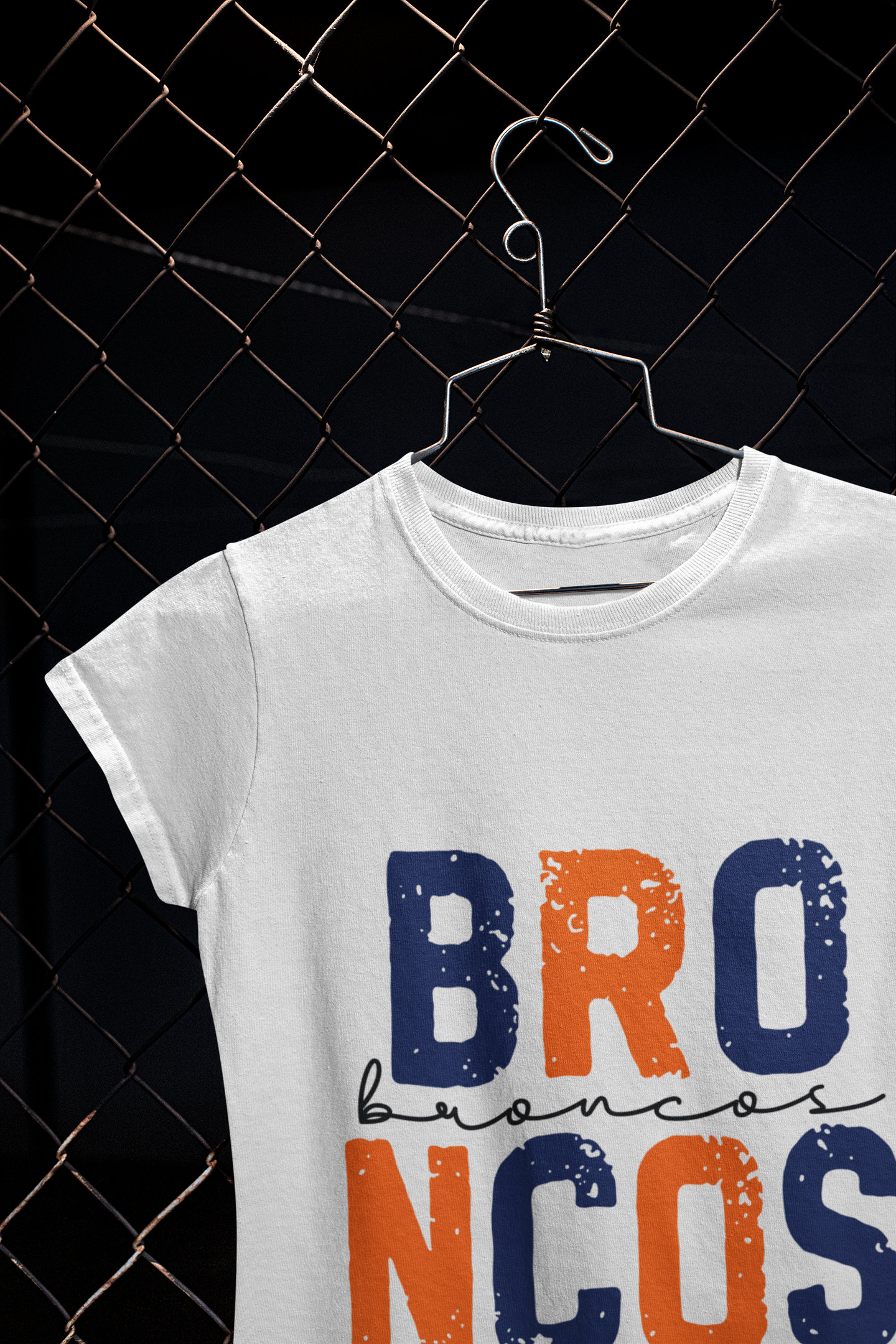 Bronco Png Distressed Retro Vintage Letters Files Broncos Digital Print ...